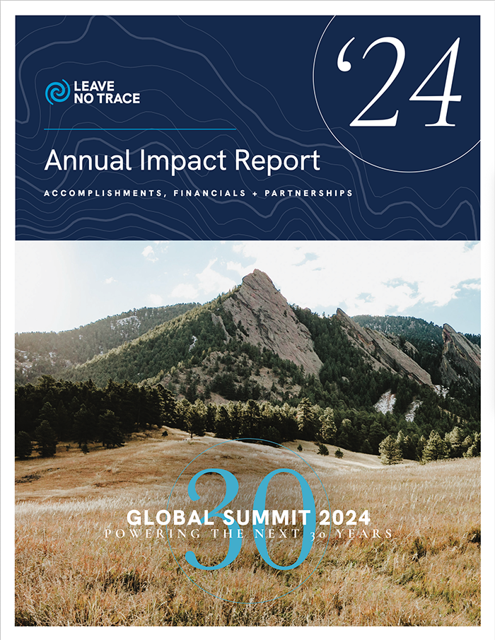 2024 Leave No Trace impact report cover